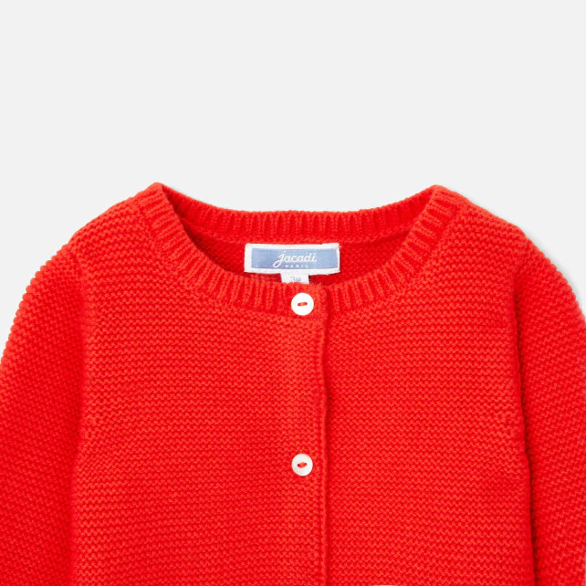 Baby girl garter stitch cardigan