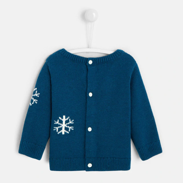 Baby boy playful patterned jumper