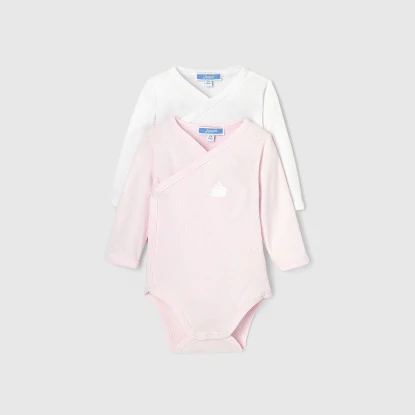 Set of 2 baby girl bodysuits