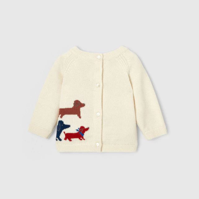 Baby boy Intarsia dog jumper