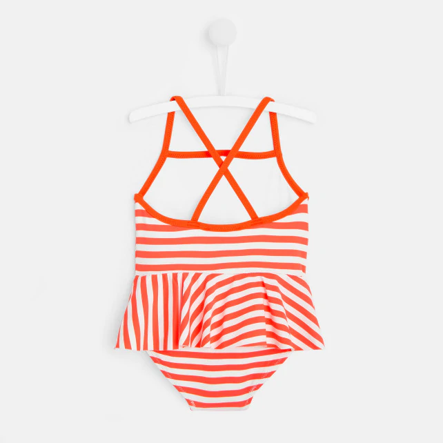 Toddler girl striped swimsuit