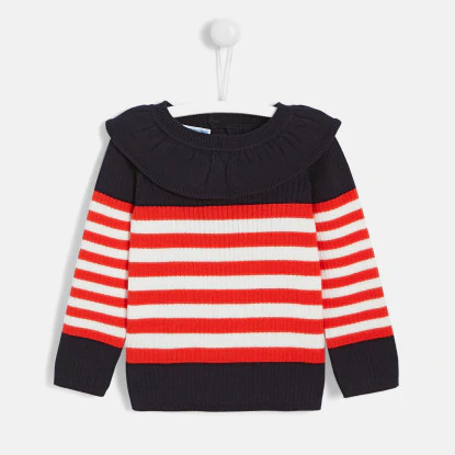 Toddler girl sailor stripe shirt