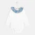 Toddler girl bodysuit with frilled collar