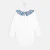 Toddler girl bodysuit with frilled collar