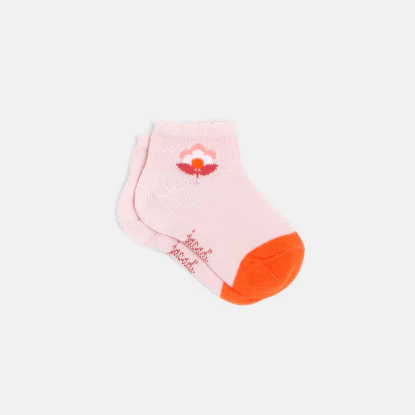 Toddler girl lily pad motif socks