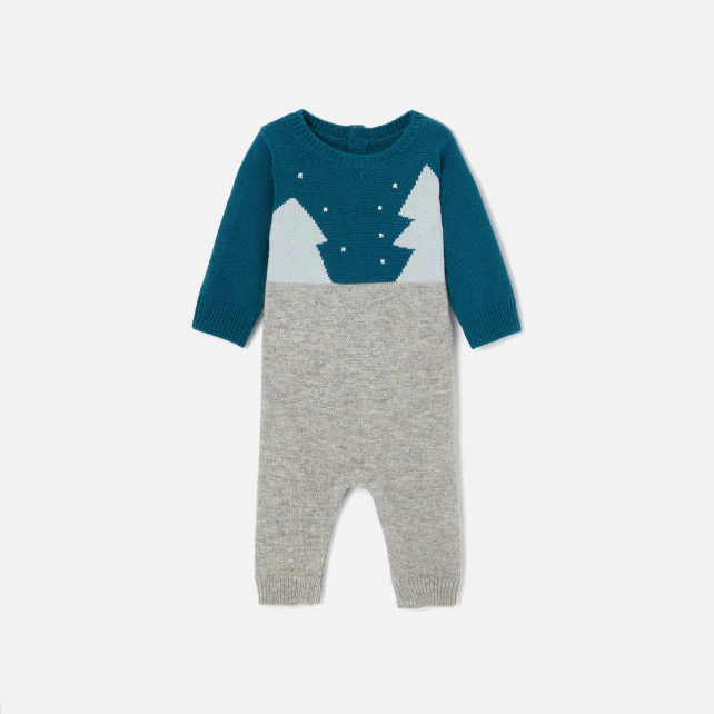 Baby boy knit onesie