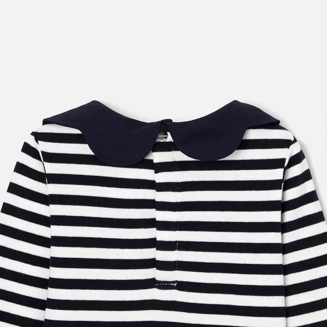 Toddler girl striped bodysuit