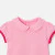 Toddler girl polo shirt with Peter Pan collar