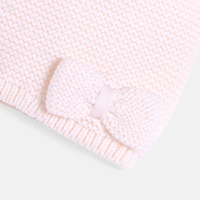 Baby girl moss stitch beanie