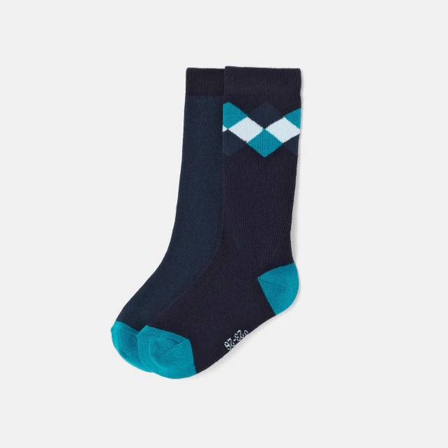 Boy high rise sock duo