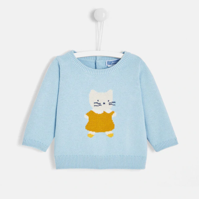 Baby girl Intarsia mouse jumper