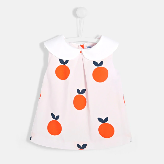 Toddler girl blouse with clementine motif