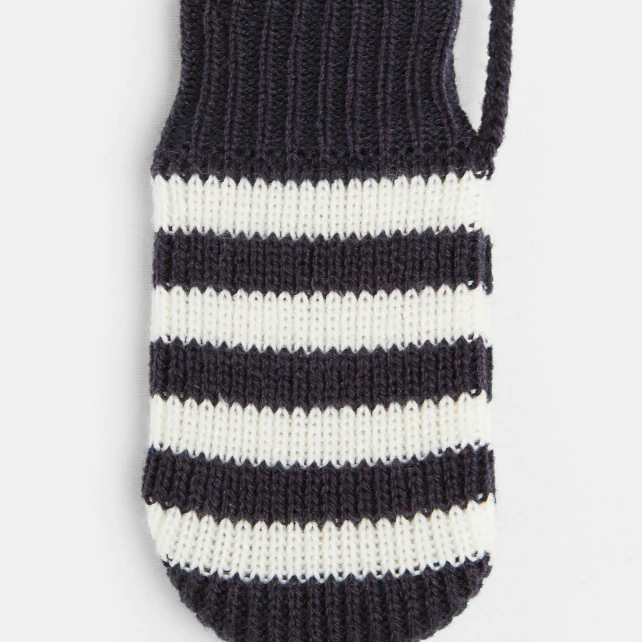 Toddler boy striped mittens