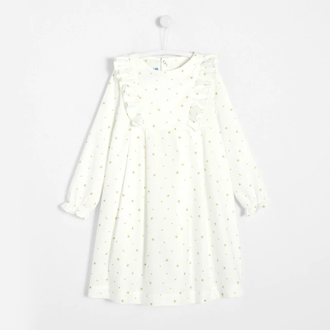 Girl nightdress with star print