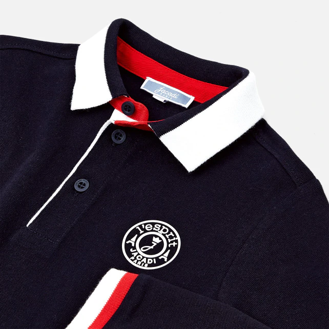 Boy rugby style polo shirt