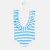 Toddler girl striped bathing suit