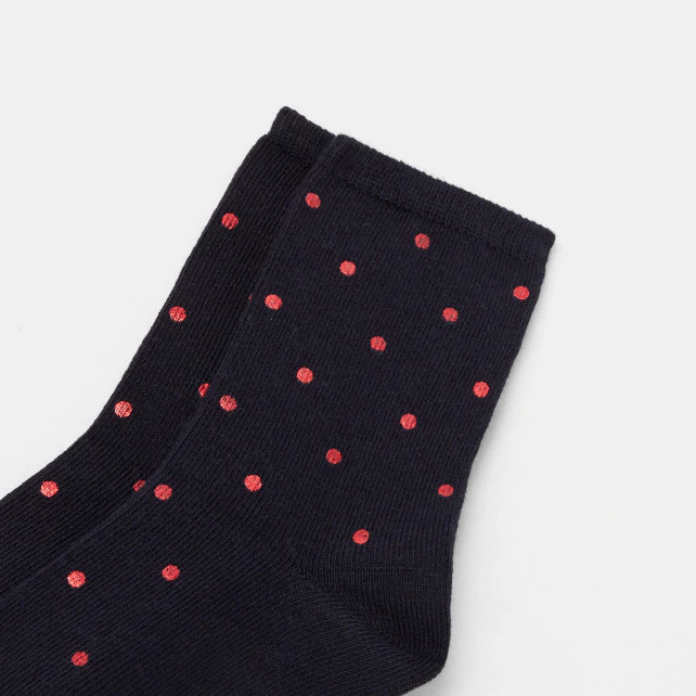 Girl Lurex polka dot socks