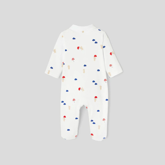 Baby boy printed footed pyjamas