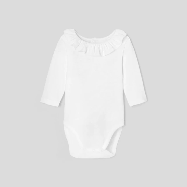 Baby girl bodysuit with ruffle