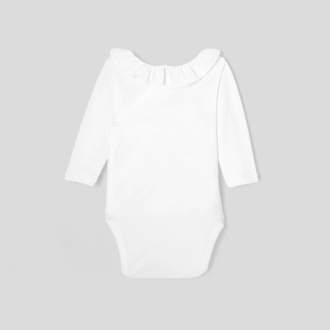 Baby girl bodysuit with ruffle