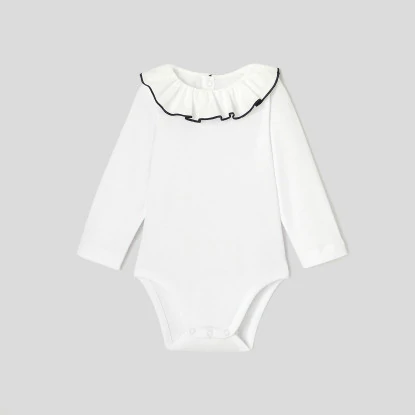 Baby girl bodysuit with ruffle