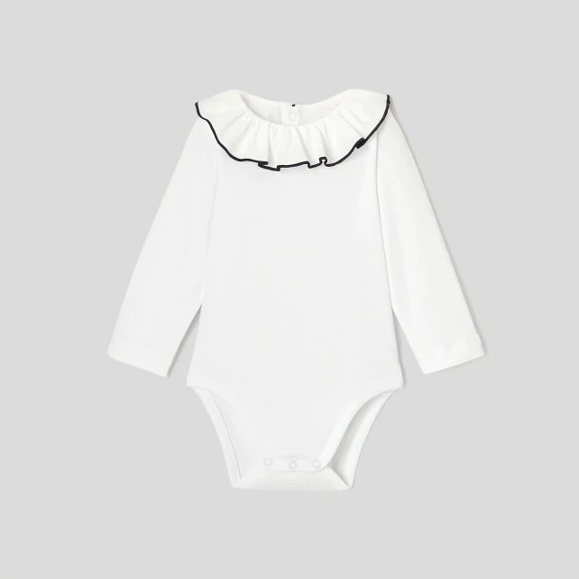 Baby girl bodysuit with ruffle