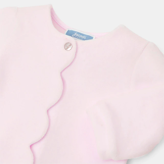 Baby girls loop velvet footed pyjamas