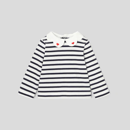 Toddler girl sailor stripe shirt