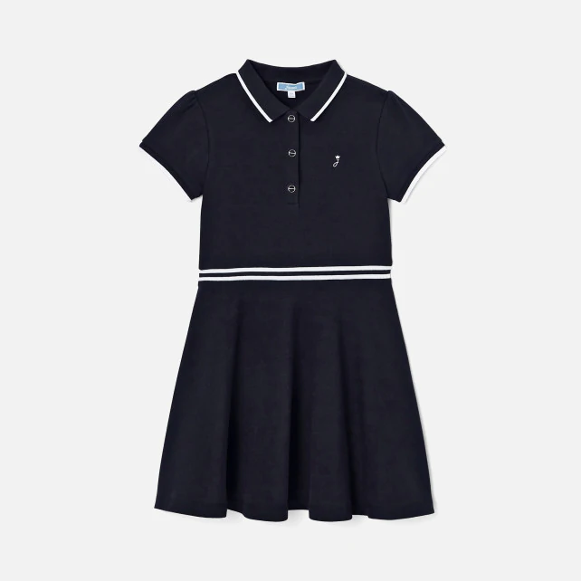 Girl cotton pique dress