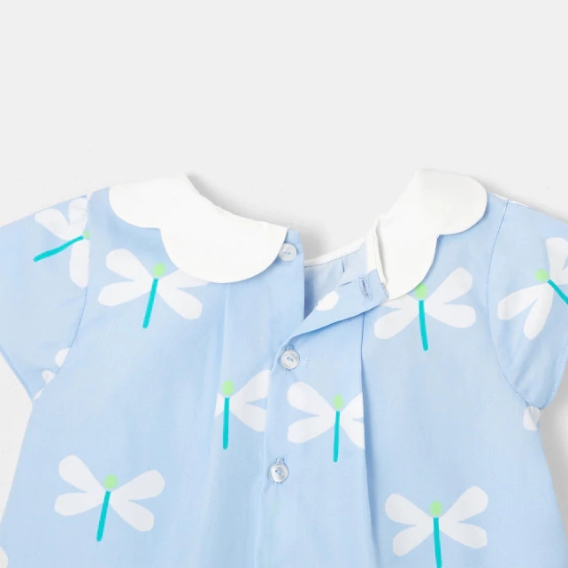 Toddler girl blouse with dragonfly pattern