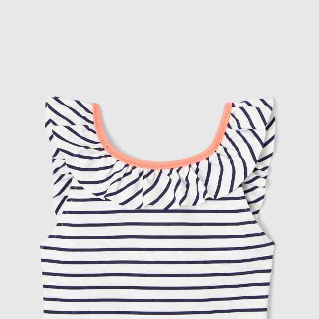 Girl striped swimsuit