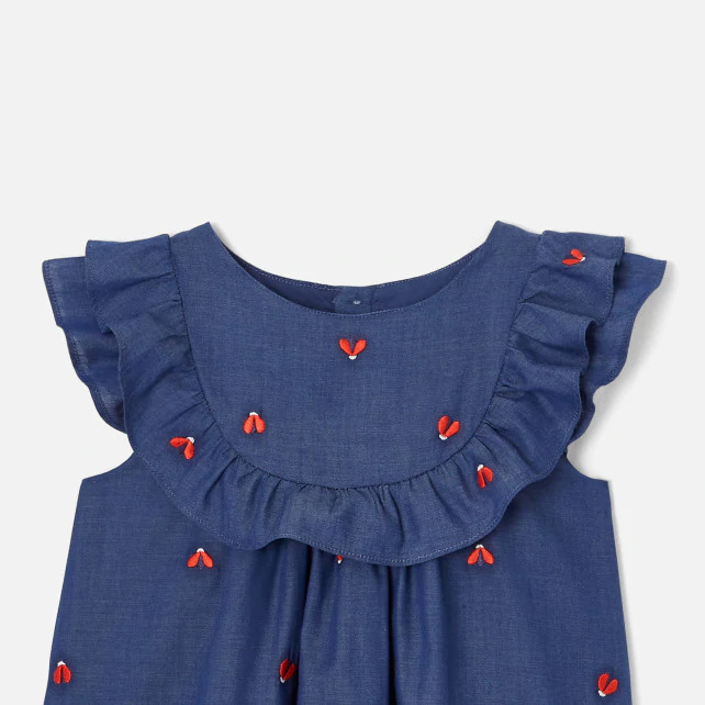 Toddler girl chambray dress