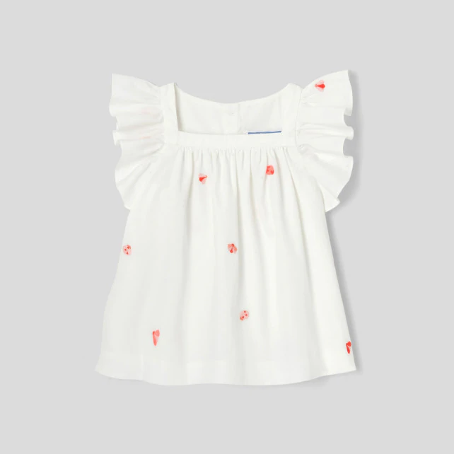 Toddler girl blouse with ladybird pattern