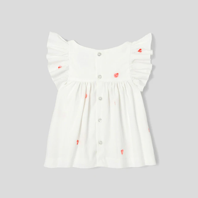 Toddler girl blouse with ladybird pattern