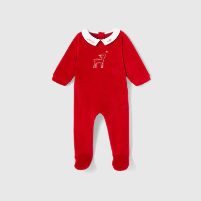 Christmas footed pyjamas for baby boys