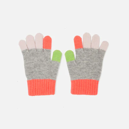 Girl colour block gloves