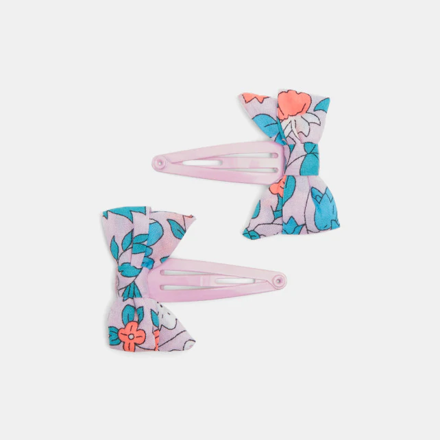 Liberty bow barrette duo