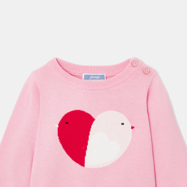 Toddler girl Intarsia motif jumper