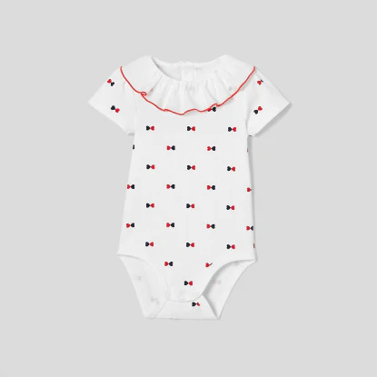 Toddler girl short-sleeved bodysuit