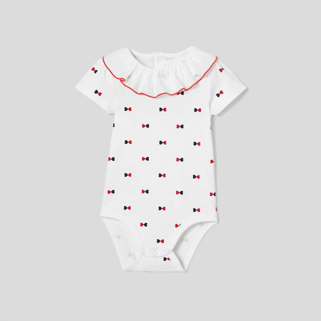 Toddler girl short-sleeved bodysuit