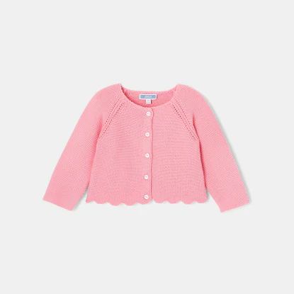 Toddler girl garter stitch cardigan