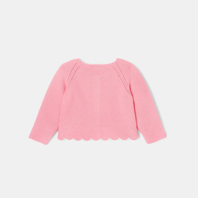 Toddler girl garter stitch cardigan