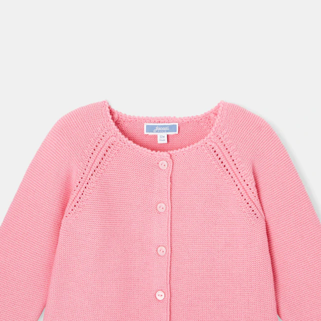 Toddler girl garter stitch cardigan