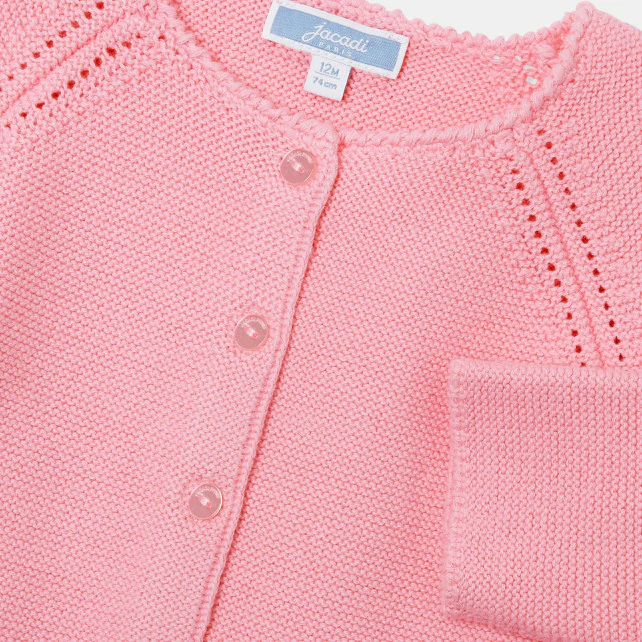 Toddler girl garter stitch cardigan