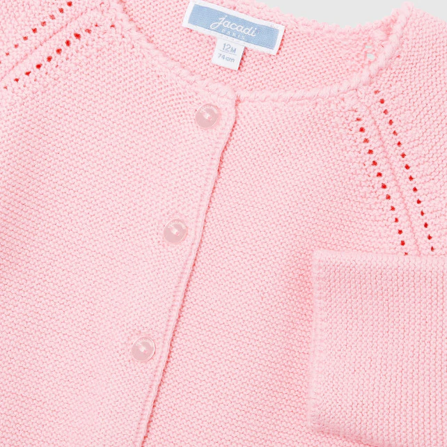 Toddler girl garter stitch cardigan