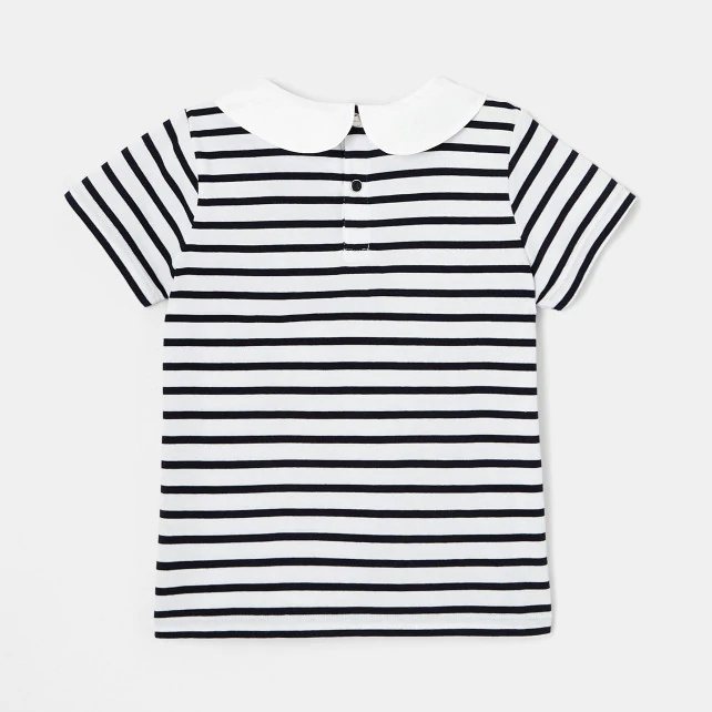 Girl striped polo shirt