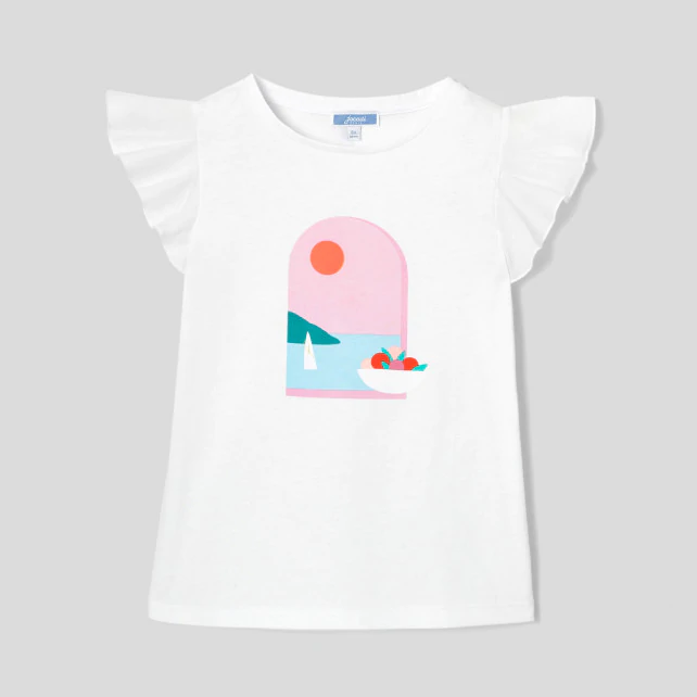 Girl ruffled T-shirt