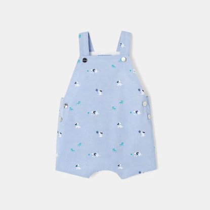 Baby boy Oxford short dungarees