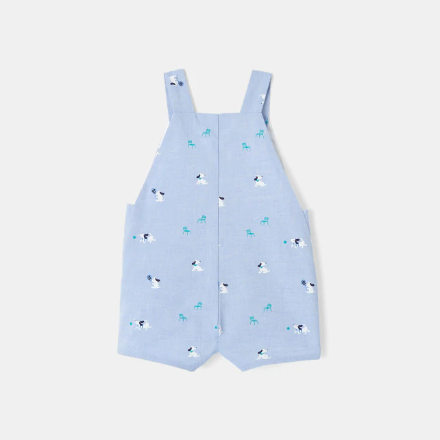 Baby boy Oxford short dungarees