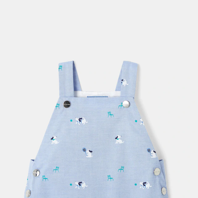 Baby boy Oxford short dungarees